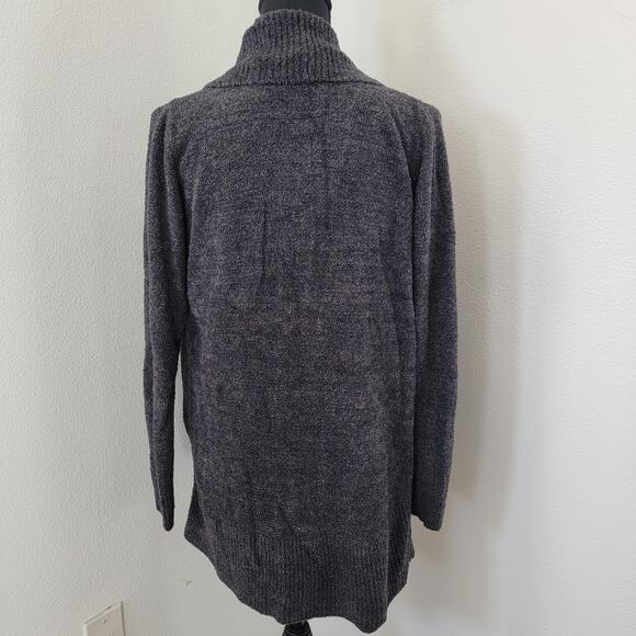 Barefoot‎ Dreams CozyChic Lite Gray Wrap Open Front Cardigan Sz XS / Small - Picture 2 of 14